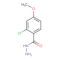 Chemical structure of 2-chloro-4-methoxybenzohydrazide - CSSB00010075590