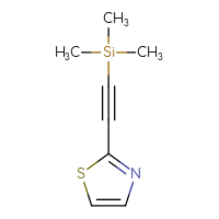 Chemical structure of 2-[2-(trimethylsilyl)ethynyl]-1,3-thiazole - CSSB00009852512