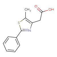 Chemical structure of 2-(5-methyl-2-phenyl-1,3-thiazol-4-yl)acetic acid - CSSB00000066279