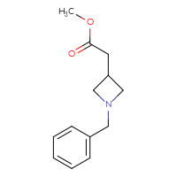 Chemical structure of methyl 2-(1-benzylazetidin-3-yl)acetate - CSSB00037077741