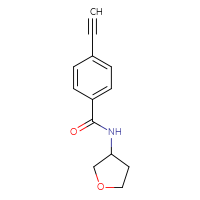 Chemical structure of 4-ethynyl-N-(oxolan-3-yl)benzamide - CSSB01992667206