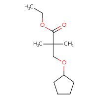Chemical structure of ethyl 3-(cyclopentyloxy)-2,2-dimethylpropanoate - CSSB00118065770