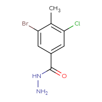 Chemical structure of 3-bromo-5-chloro-4-methylbenzohydrazide - CSSB00153924775