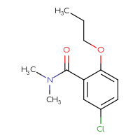 Chemical structure of 5-chloro-N,N-dimethyl-2-propoxybenzamide - CSSB01994323373