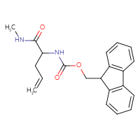 Chemical structure of (9H-fluoren-9-yl)methyl N-[1-(methylcarbamoyl)but-3-en-1-yl]carbamate - CSSB21043413238