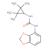 Chemical structure of 1-(2H-1,3-benzodioxol-4-yl)-3-(2,2,3,3-tetramethylcyclopropyl)urea - CSSB02026277125