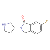 Chemical structure of 6-fluoro-2-(pyrrolidin-3-yl)-2,3-dihydro-1H-isoindol-1-one - CSSB00010184969