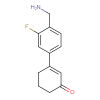 Chemical structure of 3-[4-(aminomethyl)-3-fluorophenyl]cyclohex-2-en-1-one - CSSB06583538727