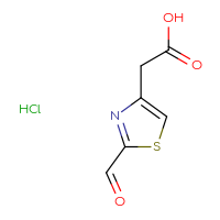 Chemical structure of 2-(2-formyl-1,3-thiazol-4-yl)acetic acid hydrochloride - CSSB14929179461