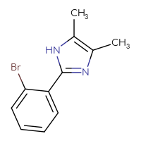 Chemical structure of 2-(2-bromophenyl)-4,5-dimethyl-1H-imidazole - CSSB00010293667