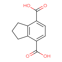 Chemical structure of 2,3-dihydro-1H-indene-4,7-dicarboxylic acid - CSSB00010435096