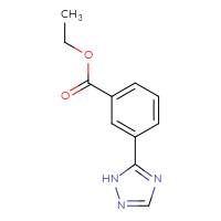 Chemical structure of ethyl 3-(1H-1,2,4-triazol-5-yl)benzoate - CSSB01992698962