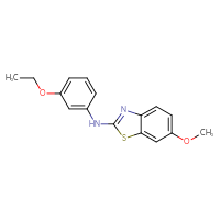 Chemical structure of N-(3-ethoxyphenyl)-6-methoxy-1,3-benzothiazol-2-amine - CSSB00020652093