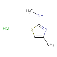 Chemical structure of N,4-dimethyl-1,3-thiazol-2-amine hydrochloride - CSSB00020638739