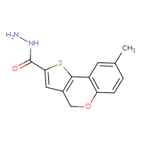 Chemical structure of 8-methyl-4H-thieno[3,2-c]chromene-2-carbohydrazide - CSSB06633782019