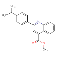 Chemical structure of methyl 2-[4-(propan-2-yl)phenyl]quinoline-4-carboxylate - CSSB00121674797