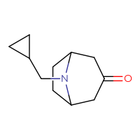 Chemical structure of 8-(cyclopropylmethyl)-8-azabicyclo[3.2.1]octan-3-one - CSSB00000762093