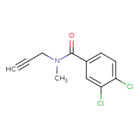 Chemical structure of 3,4-dichloro-N-methyl-N-(prop-2-yn-1-yl)benzamide - CSSB00013049818