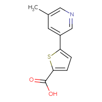 Chemical structure of 5-(5-methylpyridin-3-yl)thiophene-2-carboxylic acid - CSSB00012997431