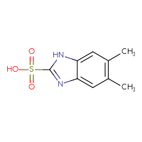Chemical structure of 5,6-dimethyl-1H-1,3-benzodiazole-2-sulfonic acid - CSSB00009998817