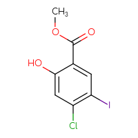 Chemical structure of methyl 4-chloro-2-hydroxy-5-iodobenzoate - CSSB00020990833