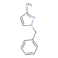 Chemical structure of 1-benzyl-3-methyl-1H-pyrazole - CSSB00012076310