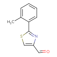 Chemical structure of 2-(2-methylphenyl)-1,3-thiazole-4-carbaldehyde - CSSB00011361584