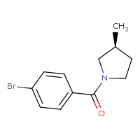 Chemical structure of (3S)-1-(4-bromobenzoyl)-3-methylpyrrolidine - CSSB00158659554