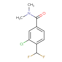 Chemical structure of 3-chloro-4-(difluoromethyl)-N,N-dimethylbenzamide - CSSB06856626143