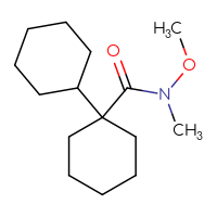 Chemical structure of N-methoxy-N-methyl-[1,1'-bi(cyclohexane)]-1-carboxamide - CSSB02002911756