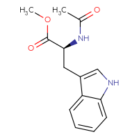 Chemical structure of methyl (2S)-2-acetamido-3-(1H-indol-3-yl)propanoate - CSSB00000020328