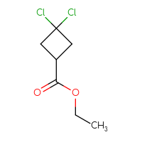 Chemical structure of ethyl 3,3-dichlorocyclobutane-1-carboxylate - CSSB06655939803
