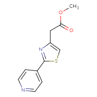 Chemical structure of methyl 2-[2-(pyridin-4-yl)-1,3-thiazol-4-yl]acetate - CSSB00011193317