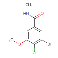 Chemical structure of 3-bromo-4-chloro-5-methoxy-N-methylbenzamide - CSSB00134617985