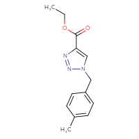 Chemical structure of ethyl 1-[(4-methylphenyl)methyl]-1H-1,2,3-triazole-4-carboxylate - CSSB00025702203