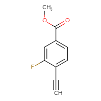 Chemical structure of methyl 4-ethynyl-3-fluorobenzoate - CSSB00134618417