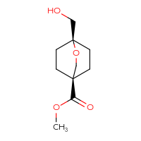 Chemical structure of methyl (1r,4r)-1-(hydroxymethyl)-2-oxabicyclo[2.2.2]octane-4-carboxylate - CSSB20563220107
