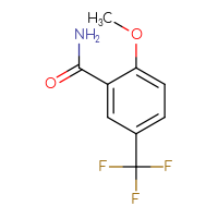 Chemical structure of 2-methoxy-5-(trifluoromethyl)benzamide - CSSB00010166757