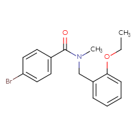 Chemical structure of 4-bromo-N-[(2-ethoxyphenyl)methyl]-N-methylbenzamide - CSSB00105532692