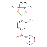 Chemical structure of 5-[3-methyl-4-(4,4,5,5-tetramethyl-1,3,2-dioxaborolan-2-yl)benzoyl]-2-oxa-5-azabicyclo[2.2.1]heptane - CSSB02533257173