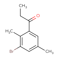 Chemical structure of 1-(3-bromo-2,5-dimethylphenyl)propan-1-one - CSSB21323056901