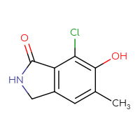 Chemical structure of 7-chloro-6-hydroxy-5-methyl-2,3-dihydro-1H-isoindol-1-one - CSSB00010289122
