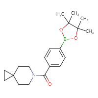 Chemical structure of 6-[4-(4,4,5,5-tetramethyl-1,3,2-dioxaborolan-2-yl)benzoyl]-6-azaspiro[2.5]octane - CSSB02533509868