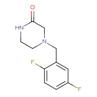 Chemical structure of 4-[(2,5-difluorophenyl)methyl]piperazin-2-one - CSSB01993429986
