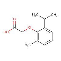 Chemical structure of 2-[2-methyl-6-(propan-2-yl)phenoxy]acetic acid - CSSB00010426499