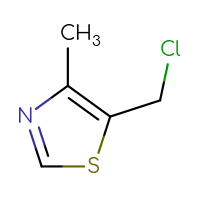 Chemical structure of 5-(chloromethyl)-4-methyl-1,3-thiazole - CSSB00000732692