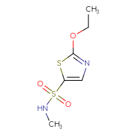 Chemical structure of 2-ethoxy-N-methyl-1,3-thiazole-5-sulfonamide - CSSB02495758195