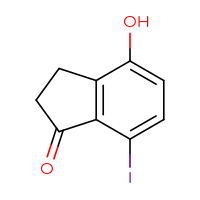 Chemical structure of 4-hydroxy-7-iodo-2,3-dihydro-1H-inden-1-one - CSSB00010133784