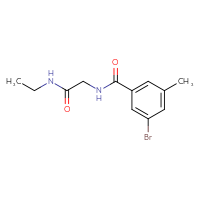 Chemical structure of 2-[(3-bromo-5-methylphenyl)formamido]-N-ethylacetamide - CSSB00006673598