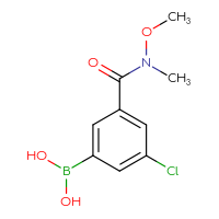 Chemical structure of {3-chloro-5-[methoxy(methyl)carbamoyl]phenyl}boronic acid - CSSB02519380797